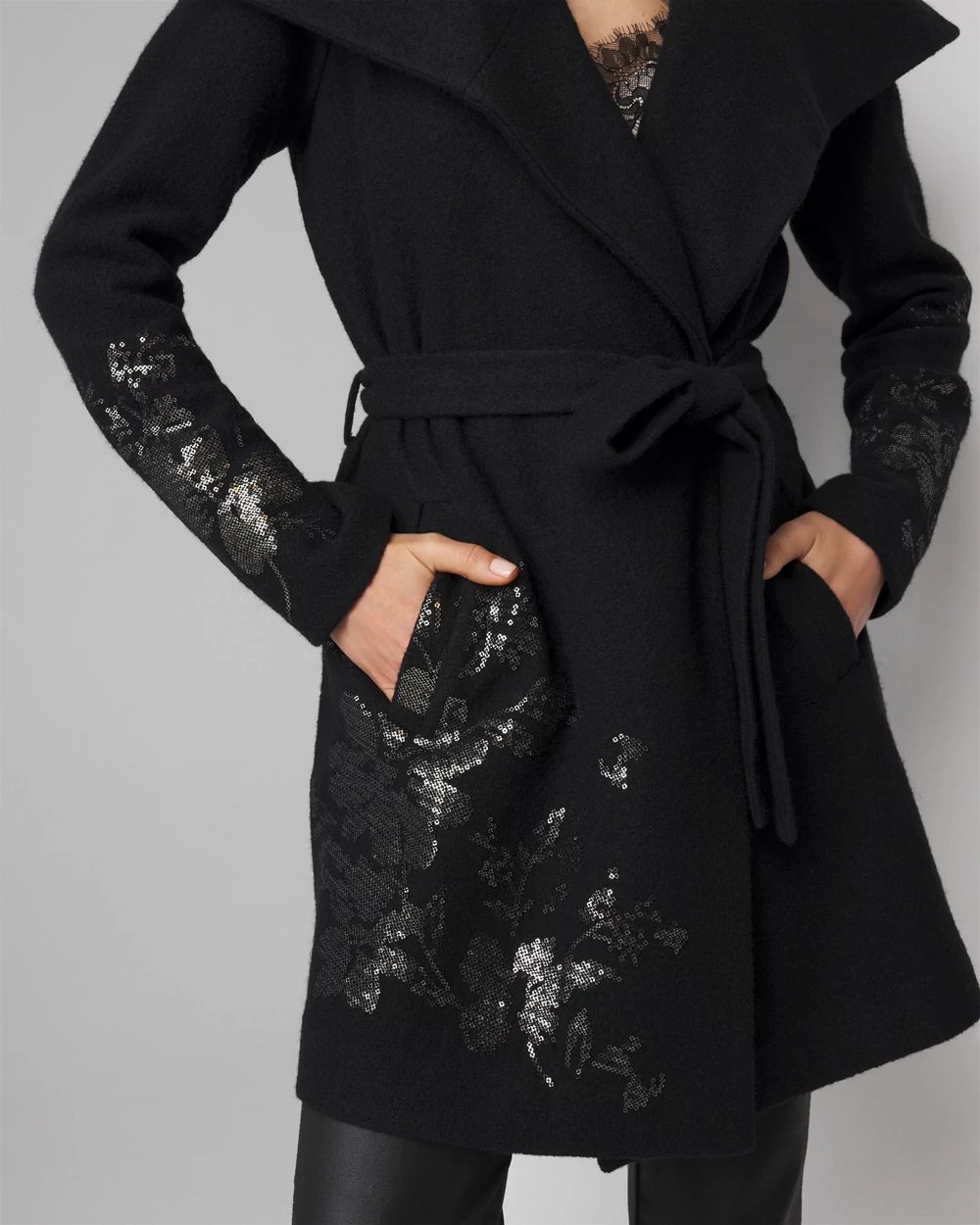 Embellished Sweater Coat | White House Black Market